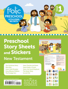 Frolic Preschool / New Testament / Year 1 / Ages 3-5 / Story Sheets and Stickers