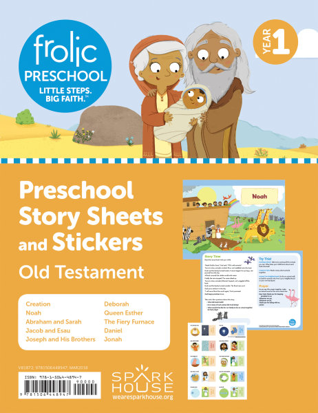 Frolic Preschool / Old Testament / Year 1 / Ages 3-5 / Story Sheets and Stickers