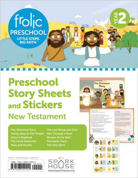 Frolic Preschool / New Testament / Year 2 / Ages 3-5 / Story Sheets and Stickers